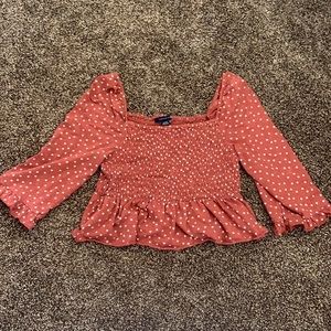 American Eagle polka dot top